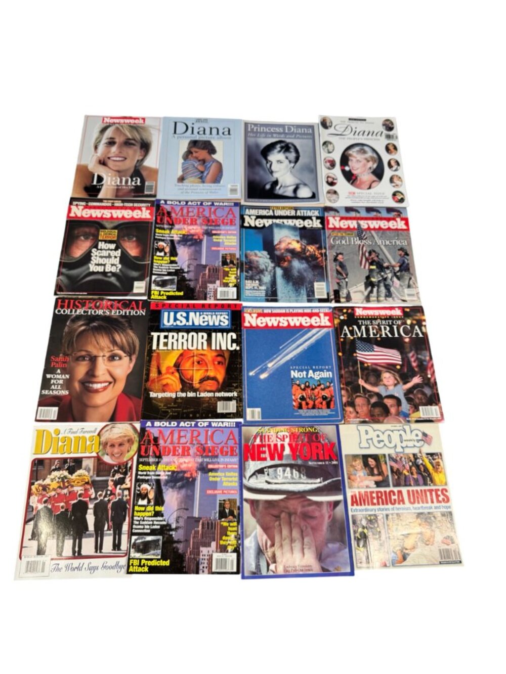 16 Magazines Newsweek People Princess Diana Columbia Space Shuttle Terrorism - Picture 12 of 12